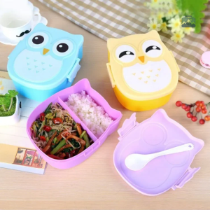 Boîte à lunch Hibou, idéale pour les déjeuners scolaires