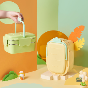 Lunch box en inox avec compartiments pratiques
