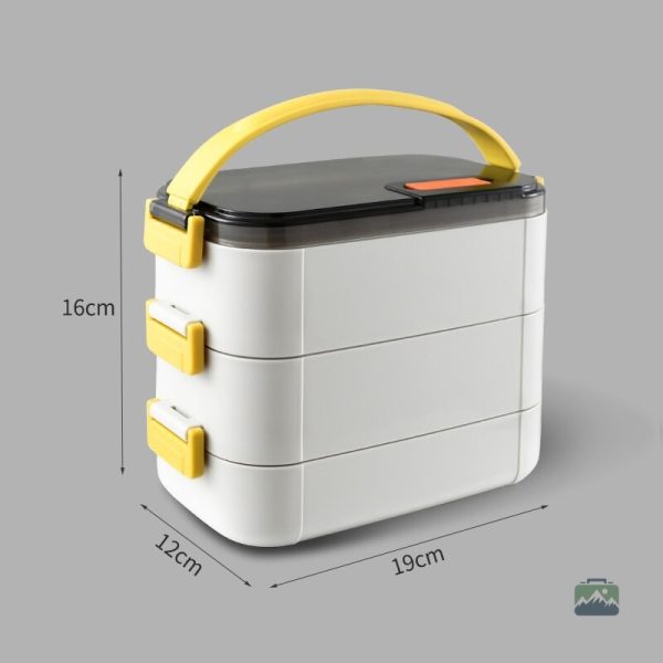 Lunch Box inox blanche pour le déjeuner au bureau