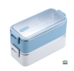 Lunch Box Inox Bleue et Blanche