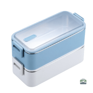 Lunch Box Inox Bleue et Blanche