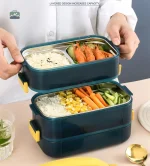 Lunch box étagée en inox, design moderne