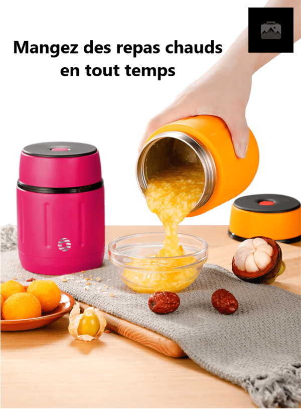 Solution isotherme jaune pour repas frais