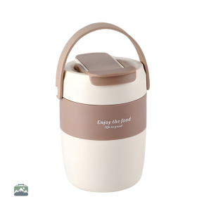Lunch box isotherme marron pour repas à emporter