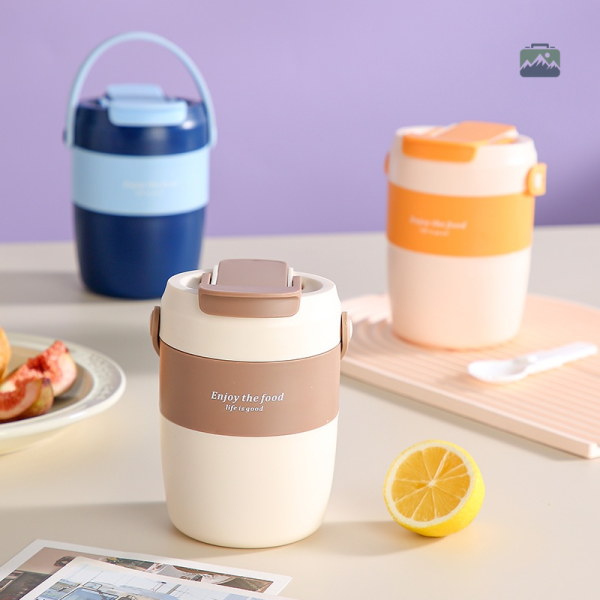 Boîte à déjeuner isotherme en couleur marron