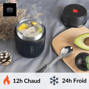 Conteneur alimentaire isotherme noir
