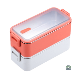Lunch Box Inox Orange et Blanche