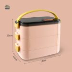 Lunch box rose en acier inoxydable, pratique et élégante
