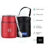 Conteneur isotherme rouge pour déjeuners pratiques