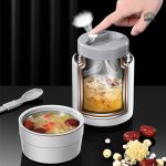 Boîte à lunch thermos design blanc, idéale pour le transport