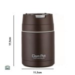Lunch box inox 750 ml couleur marron