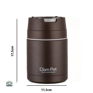Lunch box inox 750 ml couleur marron