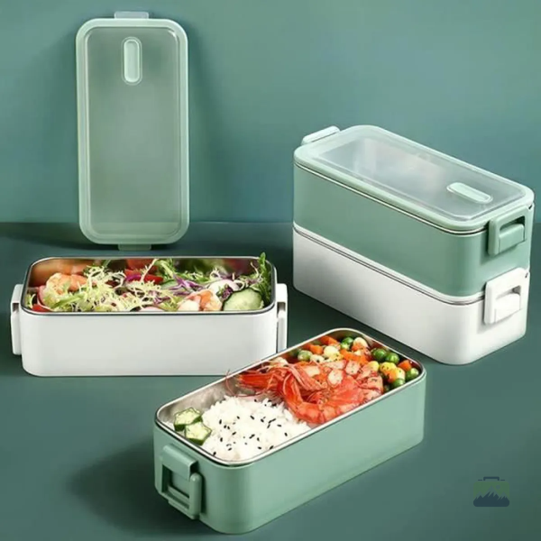 Boîte à lunch inox colorée pour un transport facile des repas