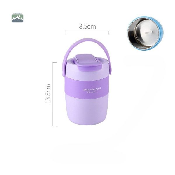 Rangement isotherme violet pour déjeuner nomade