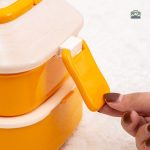 Boîte à lunch jaune pour enfants