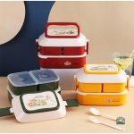 Rangement repas enfant jaune lapin