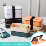 Lunch Box Noire compartiments pour une meilleure organisation