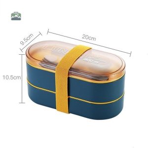 Lunch Box bleue pratique pour le transport des aliments