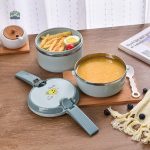 Lunch box à 3 étages design bleu pour la nourriture