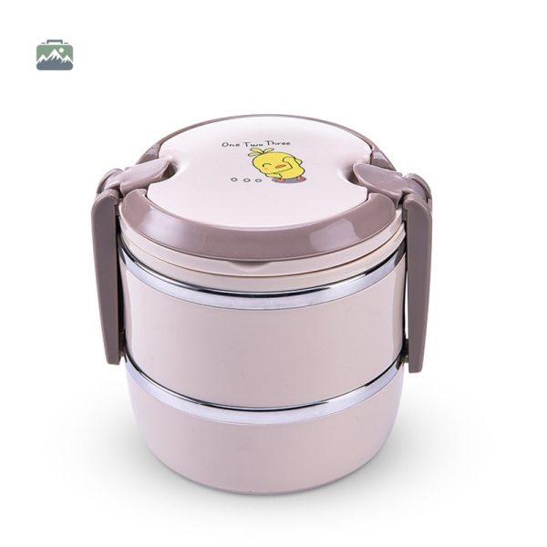 lunch-box-ronde-kaki-3-etages-1 Lunch box ronde kaki 3 étages