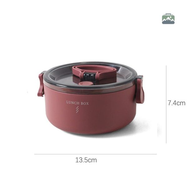 Lunch Box Ronde Rouge, idéale pour vos repas