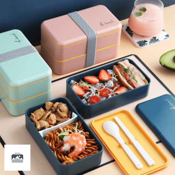 Rangement repas rose avec design moderne