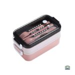 Lunch Box Rose avec Compartiments