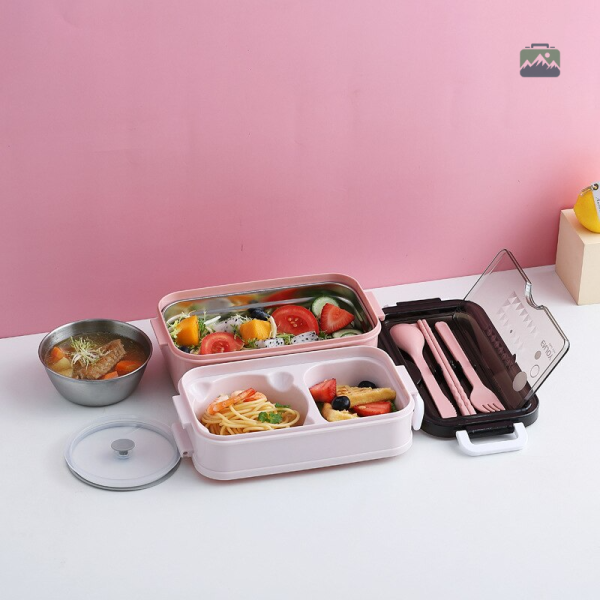 Lunch box rose pour repas équilibrés