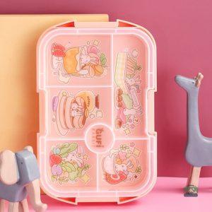 Boîte à lunch rose avec design mignon de lapin