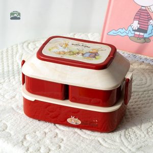 Lunch Box Rouge pour enfants avec motif de lapin
