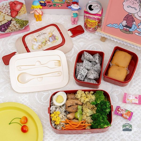 Lunch Box colorée pour enfants, motif lapin