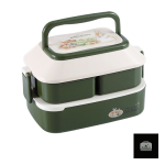 Lunch box verte enfants motif lapin