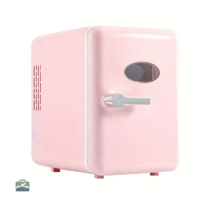 Mini frigo rose 4L pour boissons et snacks