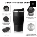 Mug anti-déversement pour café chaud