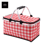 Panier pique-nique vichy rouge élégant et pratique