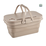 Panier pique-nique beige en osier