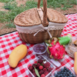 Panier de pique-nique, style traditionnel en osier