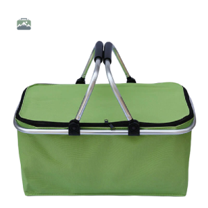 Panier Pique-Nique Vert en toile résistante