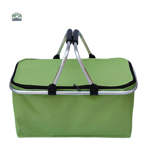 panier-pique-nique-vert-1 Panier Pique-Nique Vert en toile résistante