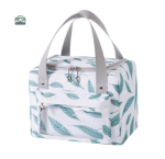 Petit sac isotherme repas aux motifs de feuilles