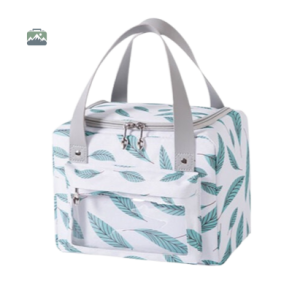 Petit sac isotherme repas aux motifs de feuilles