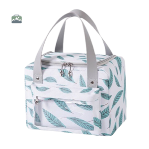 Petit sac isotherme repas aux motifs de feuilles