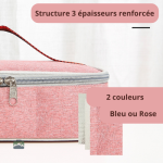 Accessoire de pique-nique rose léger et pratique
