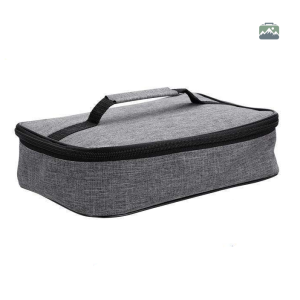 Petite pochette isotherme grise pour repas