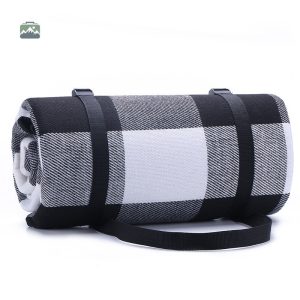 Plaid pique-nique à carreaux gris
