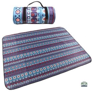 Plaid Pique-Nique Mosaïque Bleu élégant et coloré