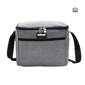 Sac à déjeuner bandoulière gris isotherme repas