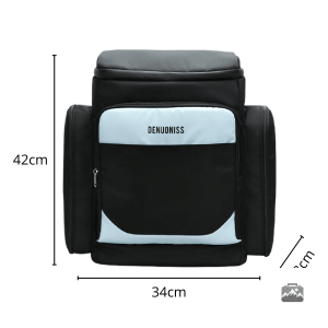 Sac à dos glacière compact et pratique en noir et bleu