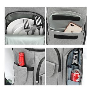 Sac à dos bleu 18L, idéal pour les pique-niques