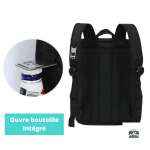 Sac à dos bleu isotherme avec grande capacité de 20 litres